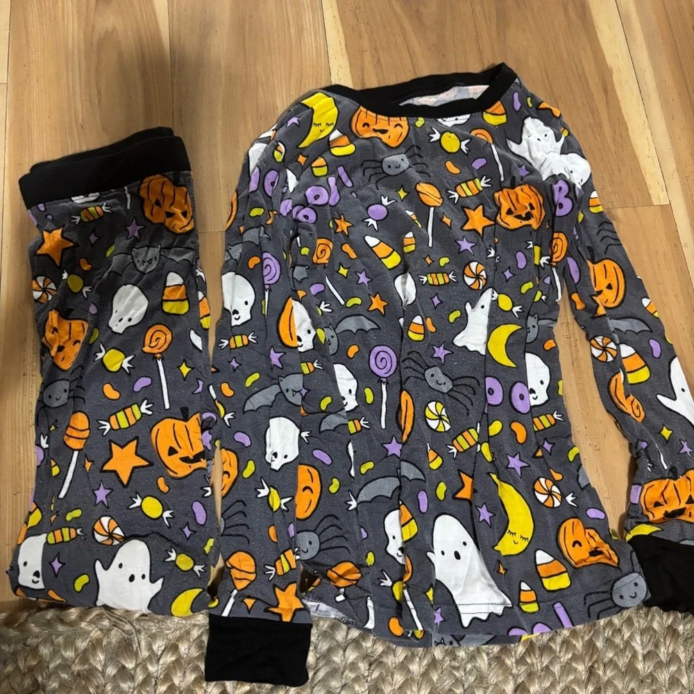 Little Sleepies Bamboo Halloween Ghost and Pumpkin Kids Pajama Set